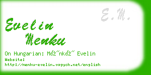 evelin menku business card